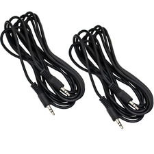 ChromaCast 2 Pack 10ft Black 3.5mm Rubber Aux Cable