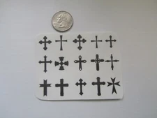 Temporary tattoo - Set of 15 Cross tattoo
