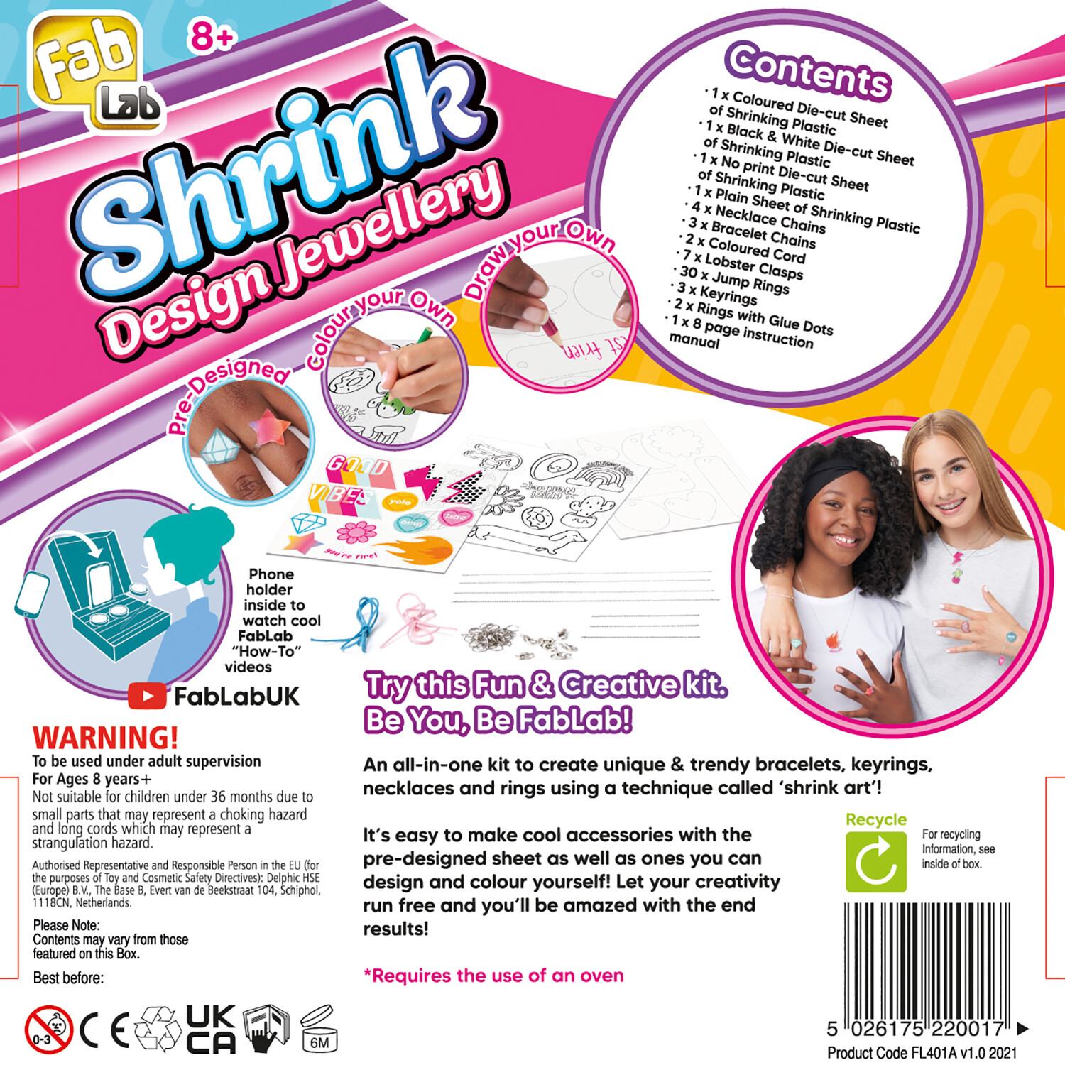 FabLab Shrink Jewellery Making Kit eBay