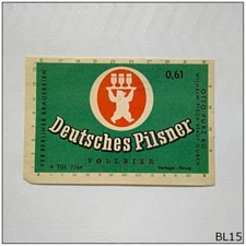 Deutsches Pilsner Vollbier Beer Label (BL15)