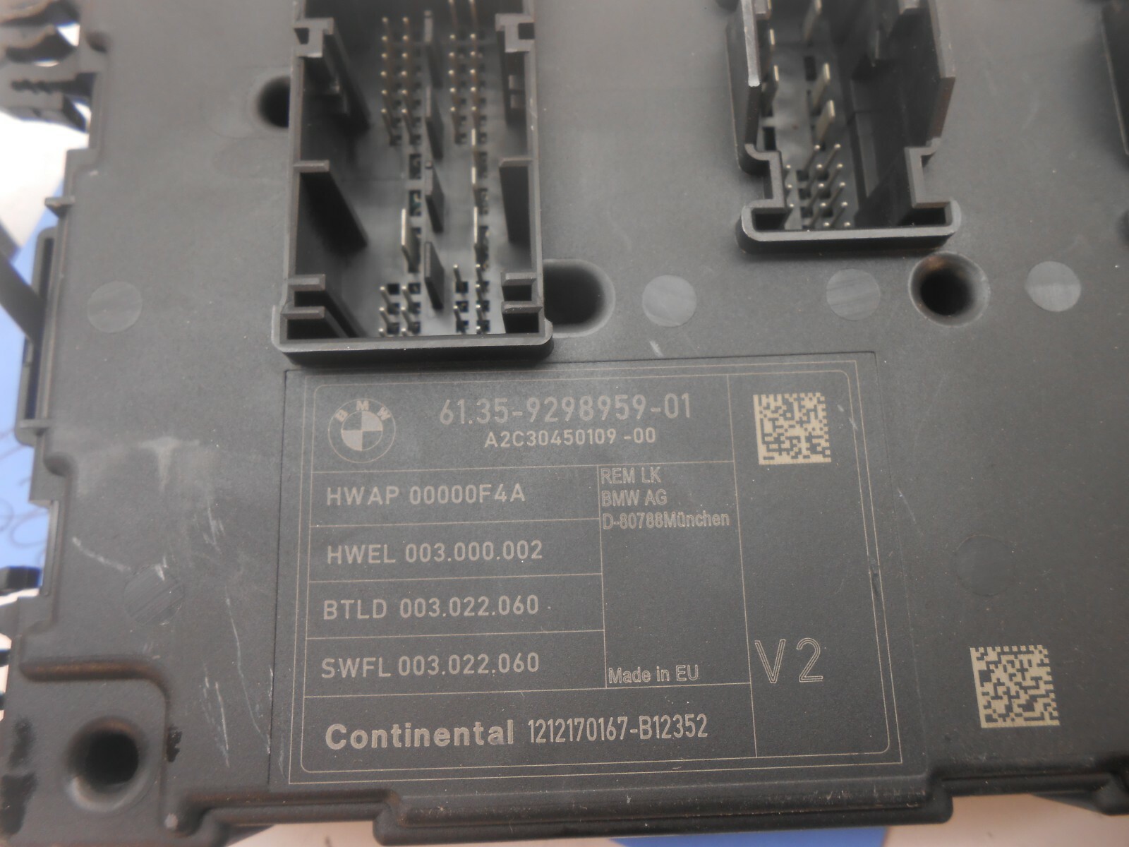 BMW 3 SERIES BODY CONTROL COMPUTER OEM 61359298959 -9298959 SJ0062 