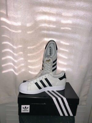 MEN'S ADIDAS ORIGINALS SUPERSTAR FVO322 OFF WHITEBLACK GOLD SZ. 8