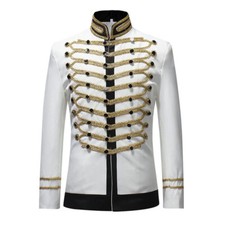 Men Suit Jacket Blazer Party Prom Showman Costume Coat Tops Cosplay Casual Retro