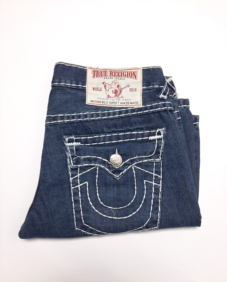 True Religion Jeans Billy Super T Vintage Shorts Size 38 Made In