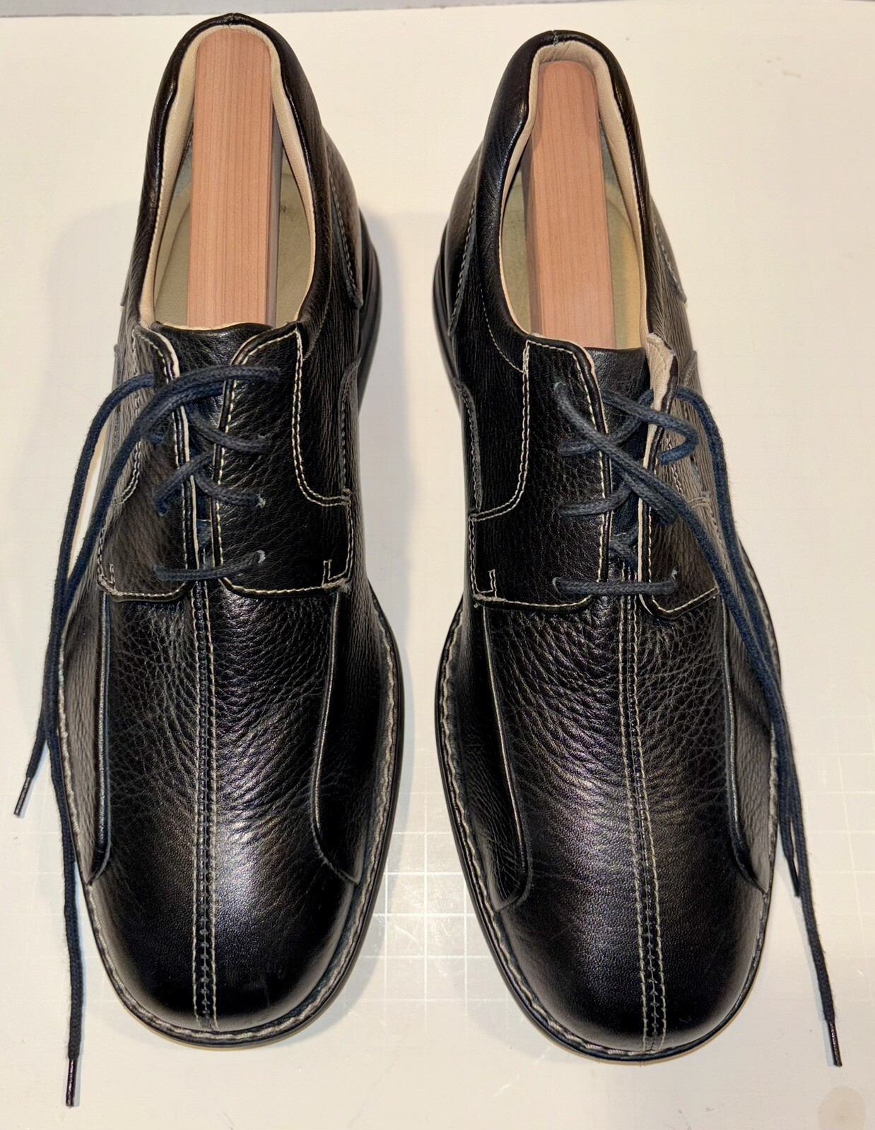 SAOLA Scarpe uomo Johnston & Murphy taglia 9 5 M nere Shuler punta bicicletta derby 20 7222