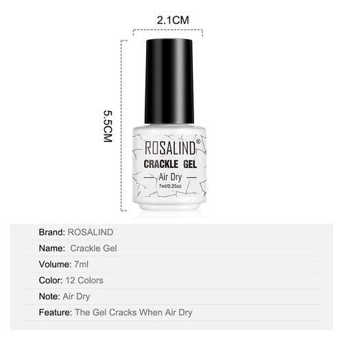 7 ^` Gel-Nagellack Benötigt Crack Nagellack Lufttrockener Rosalind < - Bild 2 von 26