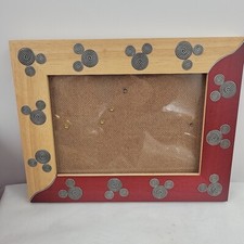 Walt Disney World Mickey Mouse Silhouettes Wire Inlay Two-Tone Wood Photo Frame