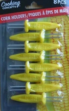 Cooking Concepts 8 Corn on the Cob Holders, Skewers, Prongs 
