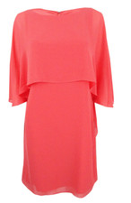 Vince Camuto Women's Capelet Shift Dress (4, Guava)