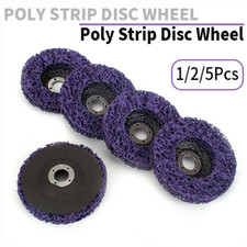 1/2/5Pcs 4.5 Inch Poly Strip Disc Wheel Paint Rust Removal Clean Angle Grinder