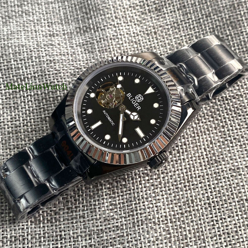 36mm/39mm NH38A Mechanical Automatic Mens Watch Skeleton Dial Sapphire Glass - Picture 7 of 22