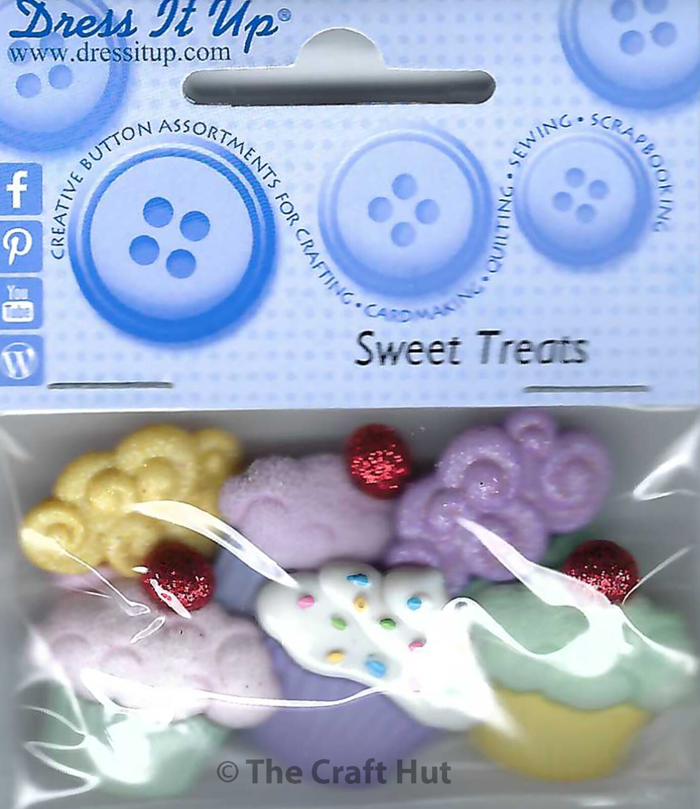Dress It Up Novelty Shank Buttons Sweet Treats Cupcakes Food New