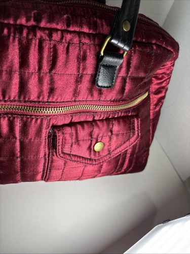 LANCOME SIGNATURE WEEKENDER PARIS FINALE QUILTED RED MAROON - Picture 4 of 10