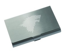Image of Game Of Thrones Stark Stainless Steel Business Men Credit Card Holder Wallet