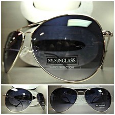 Men's or Women CLASSIC VINTAGE RETRO Style SUN GLASSES SHADES Silver Metal Frame