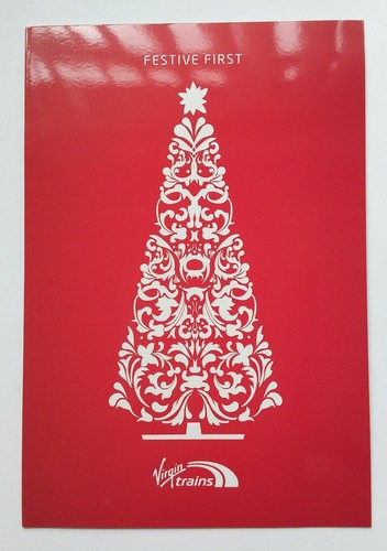 VIRGIN TRAINS EAST COAST CHRISTMAS MENU First Class Restaurant Car Dining Rail