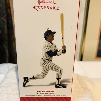 Hallmark MLB Ornament Mr. October New York Yankees Reggie Jackson 2014,NIB