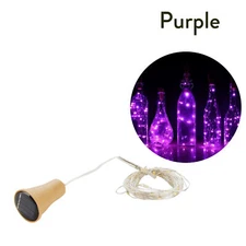 Solar Wine Bottle Led String Fairy Light Wedding Powered 2m 20leds Copper Lights