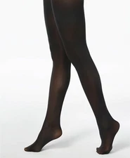 INC International Concepts Women's Matte Black Opaque Tights Size XS/S
