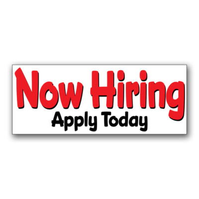 #ad Now Hiring Vinyl Banner with Optional Sizes Made in the USA $49.99