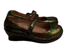 Alegria Mary Jane Wedge Shoes 8.5 Flair Thrones Iridescent FLA-238