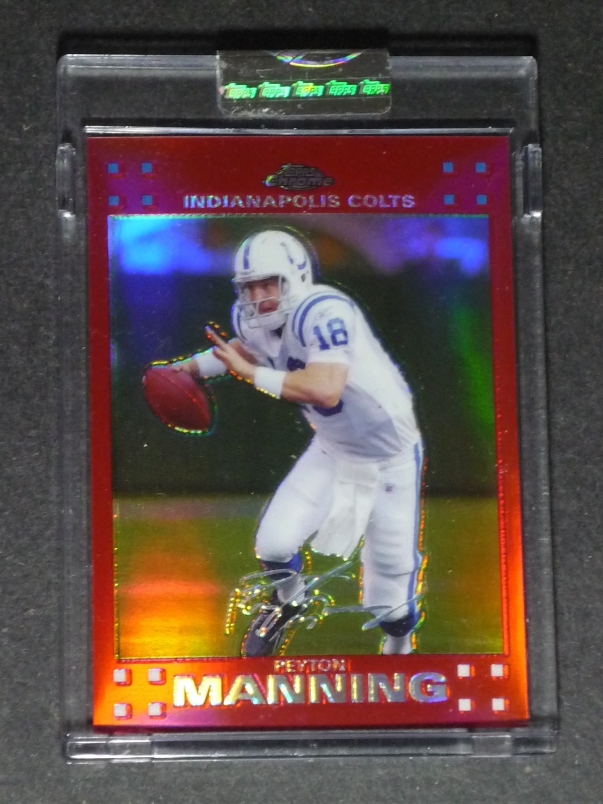 2007 Topps Chrome Red Refractor Peyton Manning Uncirculated #TC5 #'d 19 of 139