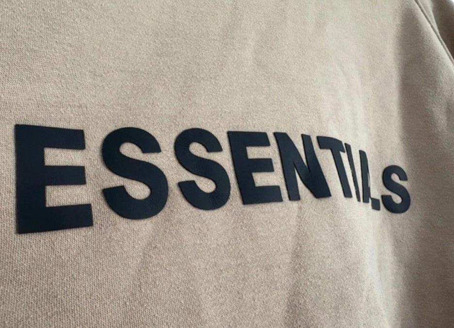 ? Autentica Felpa con Cappuccio Essentials Fear of God Marrone Chiaro ?