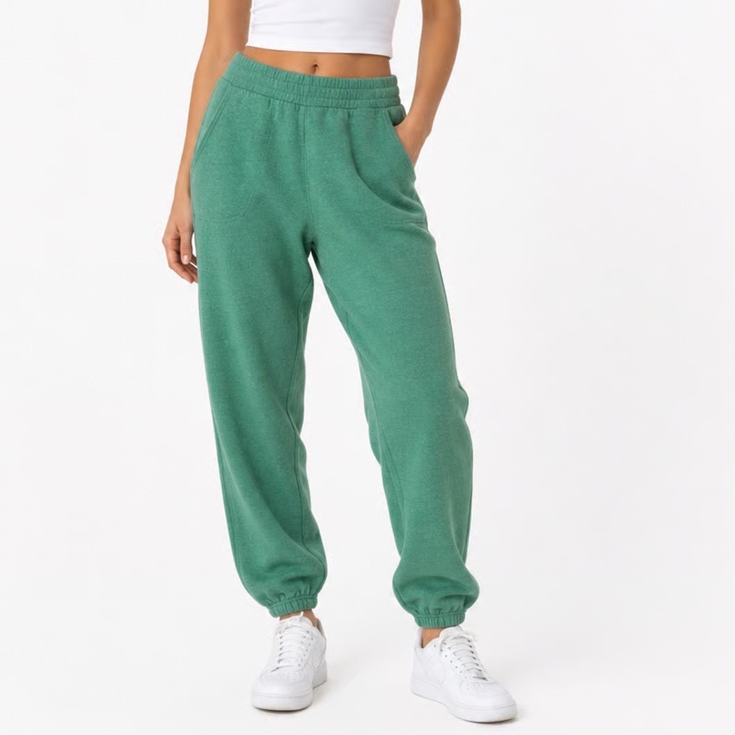 Colsie Green Marled Jogger Sweatpants Womens Size M Elastic Waist Lounge Pants