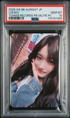 2025 IVE LEESEO   BE ALRIGHT JAPAN Tower Records POB Selfie Photocard   PSA 10