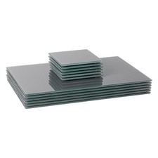 12pc Glass Placemats & Square Coasters Set Table Place Mats Set 30cm x 20cm
