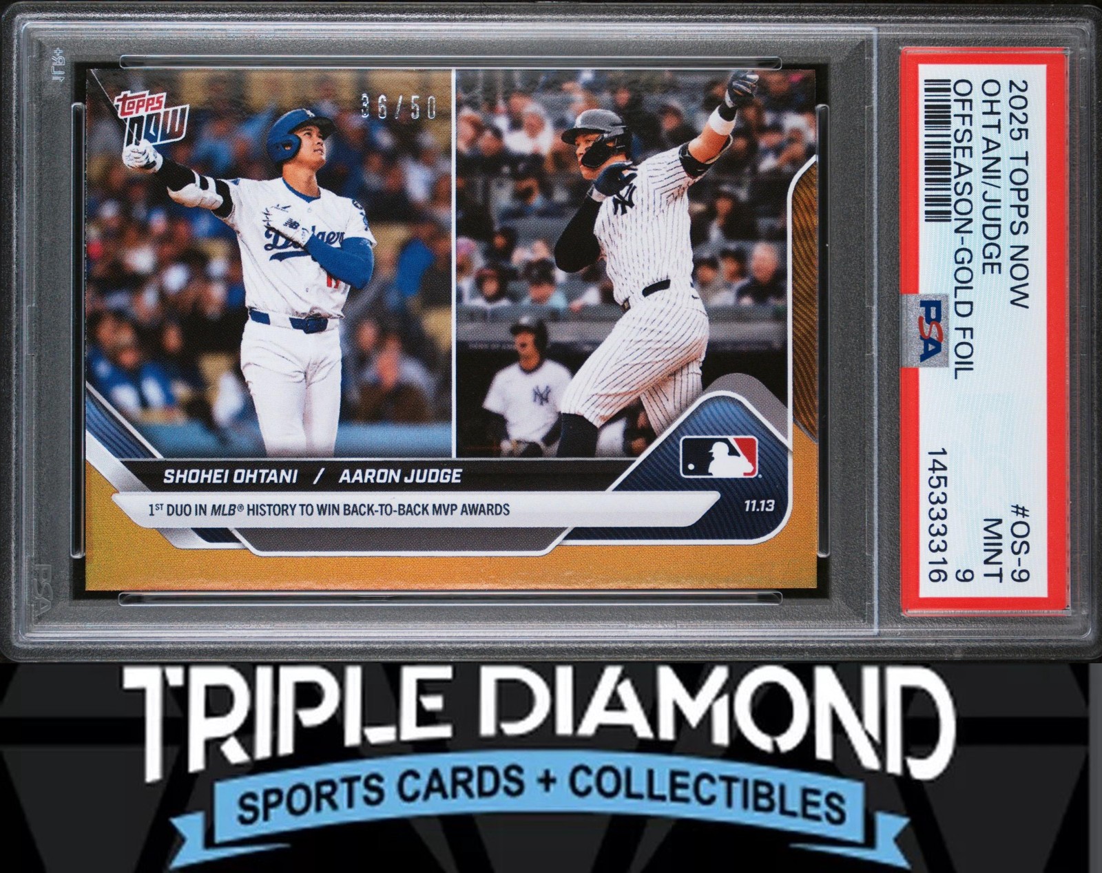 Shohei Ohtani 2025 Topps Now #238 Gold Foil /50 Price Guide