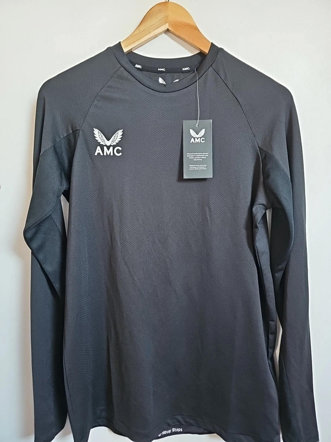 Castore Andy Murray Performance Top Black Tennis Size XS S AMC Base Layer