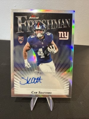2025 Topps Finest Cam Skattebo Freshman Auto Refractor New York Giants
