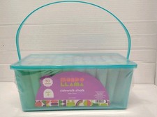 Mondo Llama 50 Count Sidewalk Chalk With Blue Carrying Case - NEW NON-TOXIC