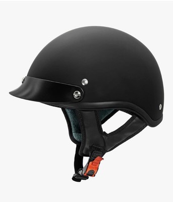 VCAN Cruiser Solid Half Face Motorcycle Helmet V515:24 LARGE