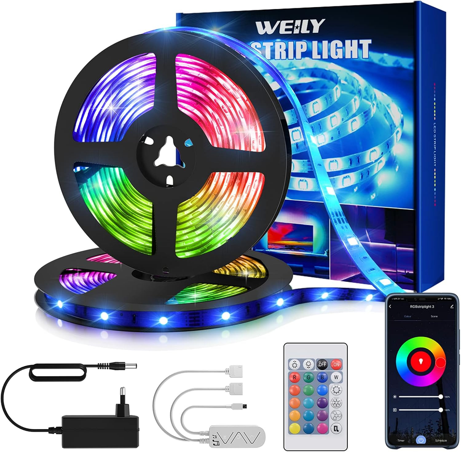 Luci LED WiFi 15m per Camera Bambini - Compatibile Alexa RGB