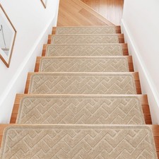 15 Pack 8 X 30 Non Slip Stair Treads for Wooden Steps, Carpet Stair Treads Ma...