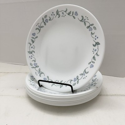 Corelle Country Cottage Dinner Appetizer Bread Plates Set Of 8 Periwinkle Blue