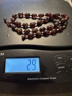 Estate VTG Amber Root Beer Swirl Lucite Beaded Necklace Hidden Clasp 23” — photo 2