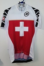 MENS SWISS ASSOS SWITZERLAND CYCLING CYCLES SHIRT JERSEY MAILLOT SIZE L LARGE