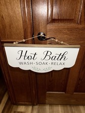 Bathroom Sign Wood Decor