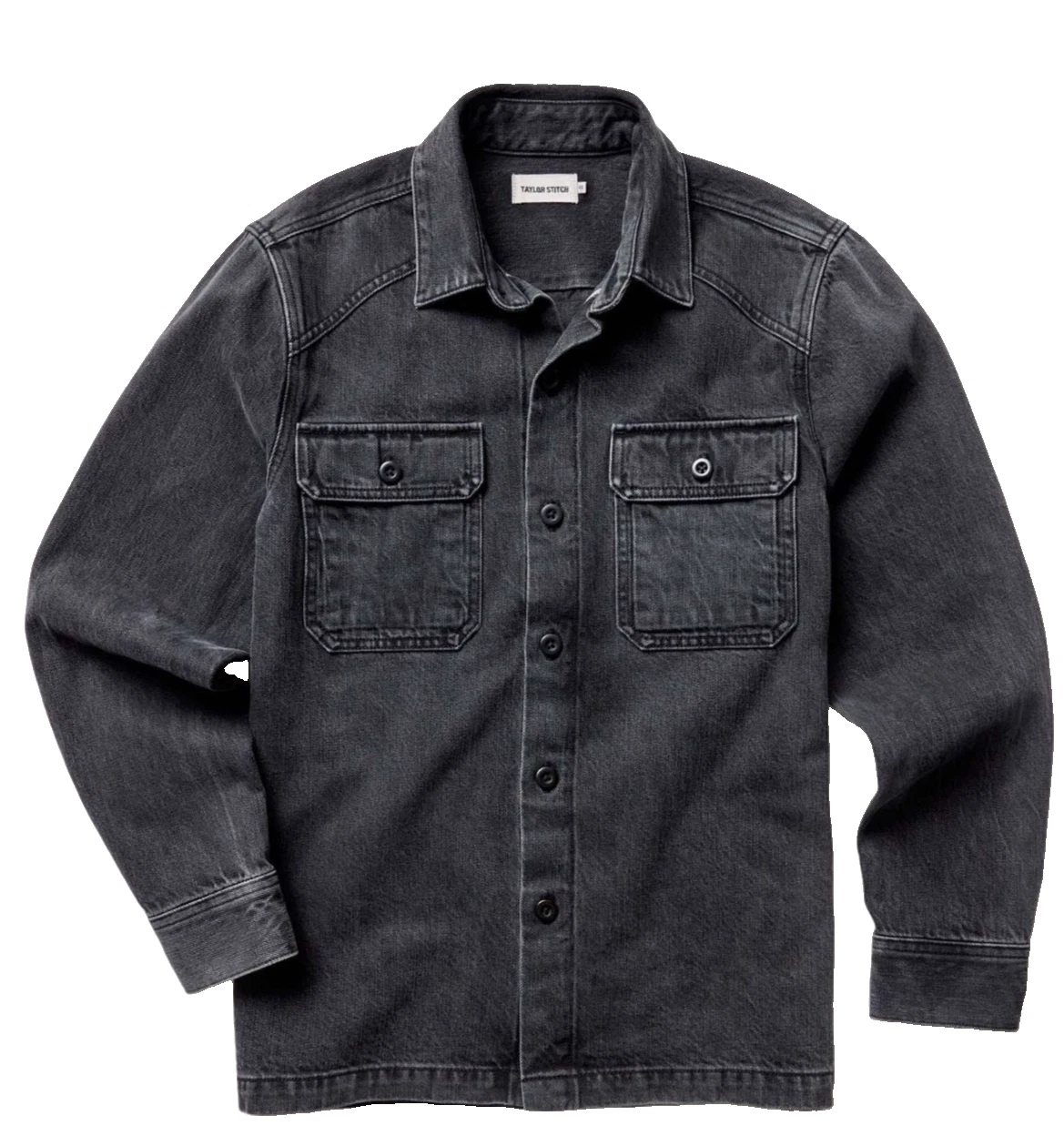 Taylor Stich Shop Shirt Washed Black Organic Selvedge  large 42 new image 2