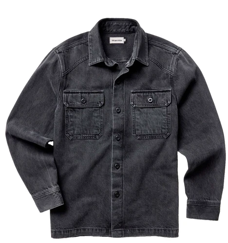 Taylor Stich Shop Shirt Washed Black Organic Selvedge  large 42 new image 2