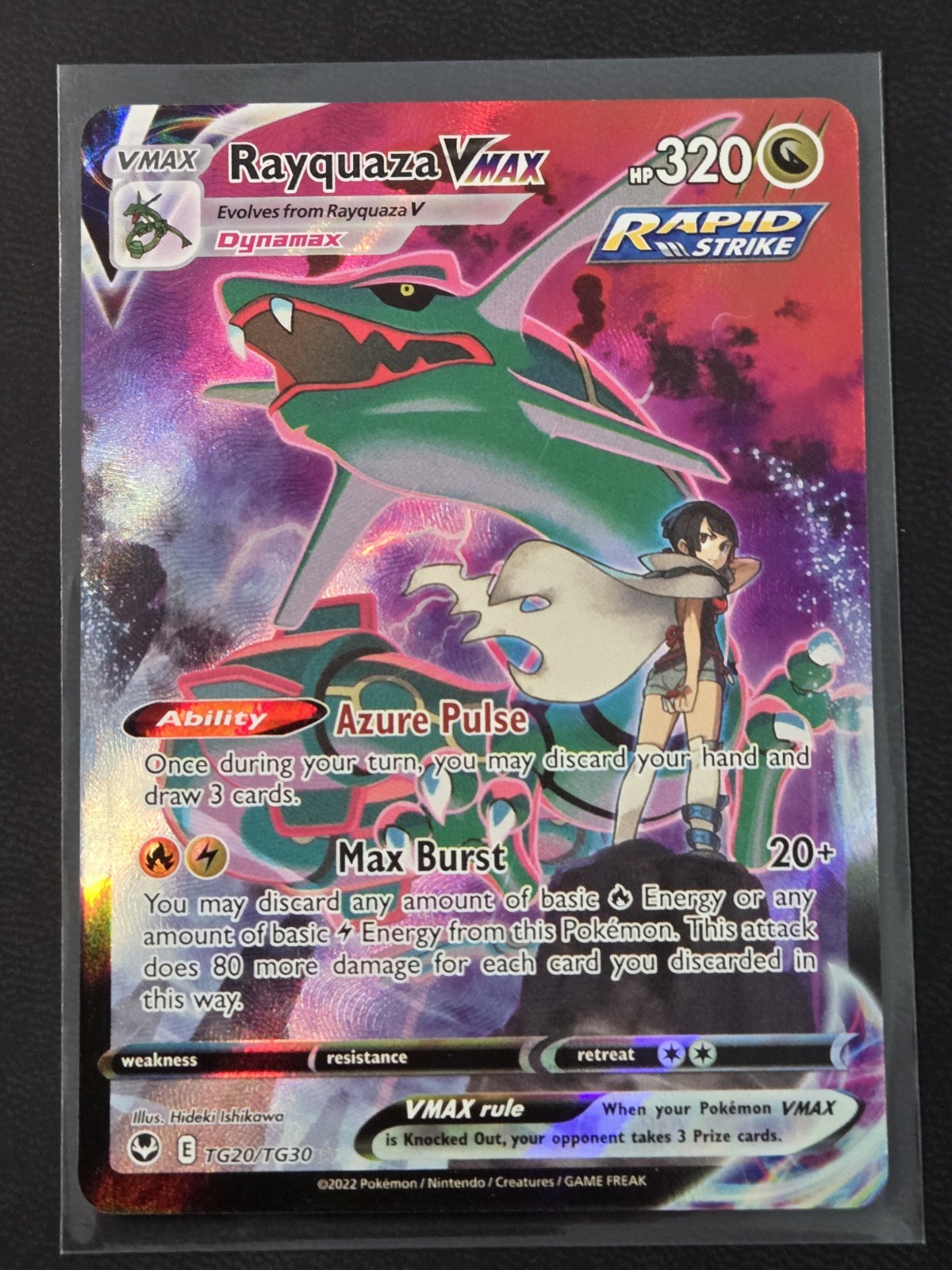 Pokemon Rayquaza VMAX TG20/TG30 Sword & Shield Silver Tempest Trainer Gallery NM