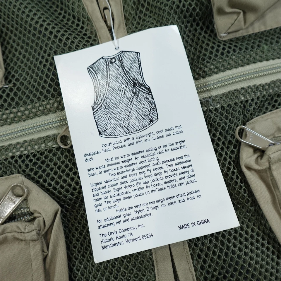 Chaleco de pesca Orvis para hombre XL verde tostado clima cálido malla Glenmorangie pesca con mosca Foto 3 de 4