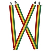 Buckle-Down Suspenders, Rasta 1.5-Inch Wide Regular (Us Import)