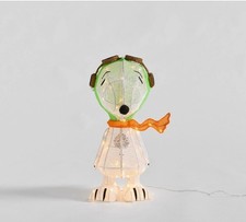 Peanuts Pilot Snoopy Fall Halloween Outdoor Lighted Yard D cor Pottery Barn NIB