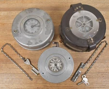 3x Watchmans Clocks UNTESTED Lathem Atlanta & Detex + 2 Keys Vtg 1940's