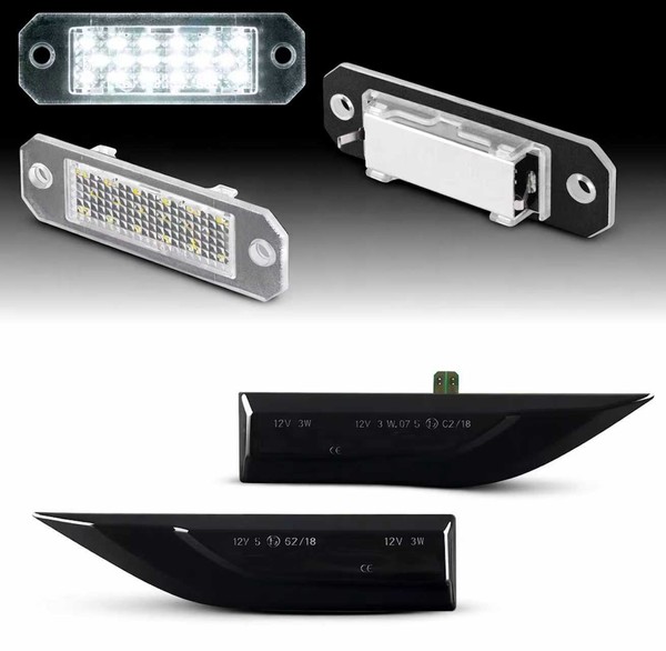 Set Seitenblinker + Kennzeichenbeleuchtung LED Passend FüR VW Bus Transporter T6-image