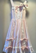 Preview of Baby The Stars Shine Bright Hawase Floral JSK Pink Sweet Lolita with Brooch